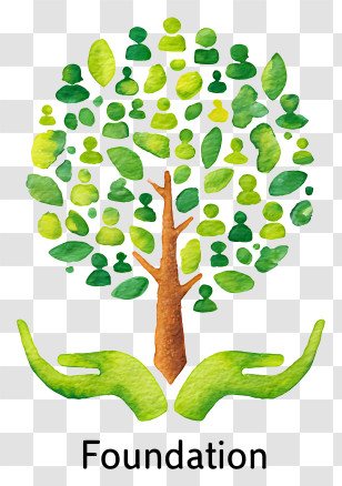 Foundation Logo - Green Foundation Tree Logo Transparent PNG
