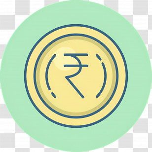 Indian Rupees - Golden Rupee Coin Logo Design Transparent PNG