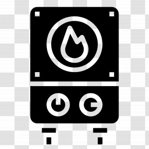 Water Heater - Black Water Heater Icon Transparent PNG