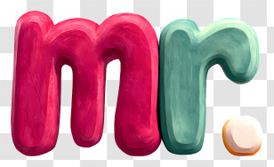 Mr Logo - Colorful Mr. 3D Letters Transparent PNG