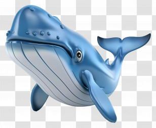 Whale Watching - Cute Cartoon Whale Illustration Transparent PNG