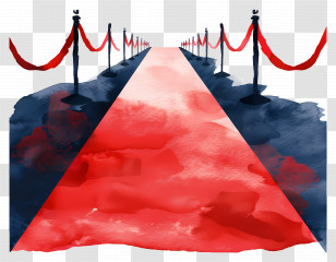 Red Carpet - Luxurious Red Carpet Event Illustration Transparent PNG