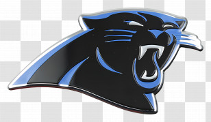Carolina Panthers - Stylized Black Panther Sports Logo Transparent PNG