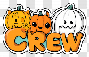 Boo Crew - Pumpkin Crew For Halloween Transparent PNG