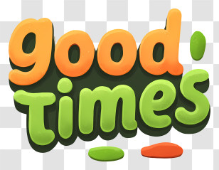 Good Times - Good Times 3D Text Transparent PNG