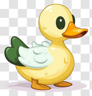 Cartoon Duck - Cartoon Duck With Adorable Design Transparent PNG