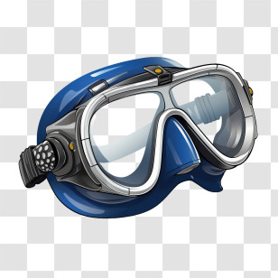 Swimming Goggles
 - Blue Diving Mask For Water Sports Transparent PNG