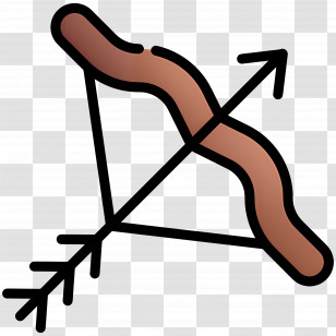 Bow Arrow - Brown Bow And Arrow Illustration Transparent PNG