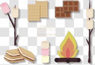 Camping Illustration - Food - Vector Barbecue Biscuits Transparent PNG