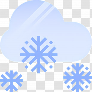 Snowy Weather - Cloud With Falling Snowflakes Icon Transparent PNG
