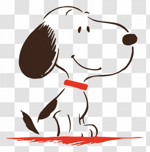 Snoopy - Cute Cartoon Dog With Cheerful Expression Transparent PNG