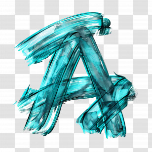 Letter A - Brush Painted Letter A Transparent PNG