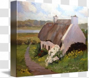 Thatching Cottage Art Oil Painting Watercolor - Drawing - House Transparent PNG