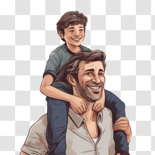 Father And Child
 - Happy Father And Son Bonding Together Transparent PNG