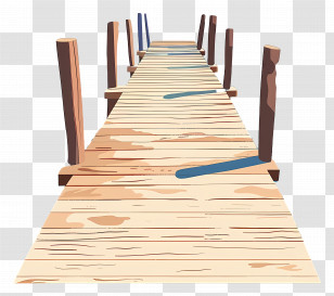 Wooden Pier - Wooden Pier Illustration Transparent PNG