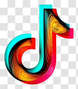 Tiktok Logo - Colorful Social Media Logo Transparent PNG