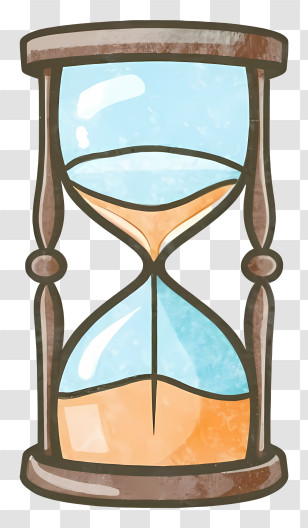 Hourglass - Cartoon Hourglass Illustration With Sand Transparent PNG