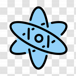 Atom Symbol Emoji - Atom Symbol Illustration Transparent PNG