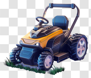 Lawn Mower - Ride-On Lawn Mower On Grass Transparent PNG
