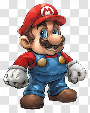 Mario - Cartoon Character With Dice Transparent PNG