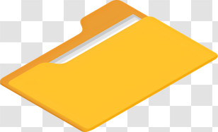 Icon Yellow Folder Cardboard Folder Empty Folder Folder With Tab Transparent PNG
