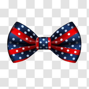 Bow Tie - Polka Dot Bow Tie With Red Stripes Transparent PNG