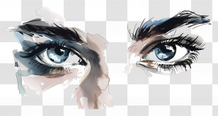 Eyes - Artistic Eyes Drawing Transparent PNG