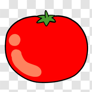 Tomato - Red Cartoon Tomato Illustration Transparent PNG