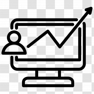Graph Rising On Monitor - Graph Rising On Monitor Illustration Transparent PNG