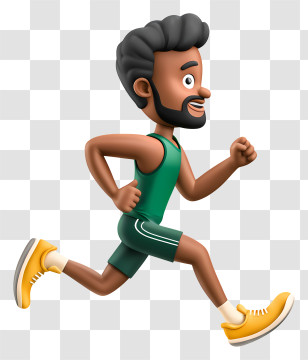 Man Running In Marathon - Running Man In Sportswear Transparent PNG