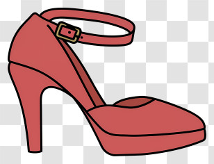 Pink High Heels - Red High Heel Shoe Transparent PNG