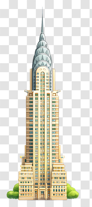 Chrysler Building - Tall Skyscraper Illustration Transparent PNG