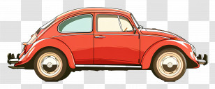 Car - Red Vintage Car Illustration In Classic Style Transparent PNG