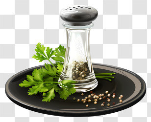 Pepper Shaker - Pepper Shaker With Fresh Herbs Transparent PNG
