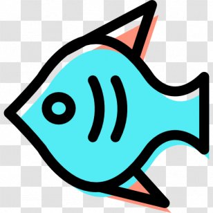 Organic Food Barbecue Icon - Text - Cartoon Fish Transparent PNG