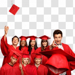 Rachel Berry Quinn Fabray Puck Goodbye Glee Smile Season 3graduates Transparent Png