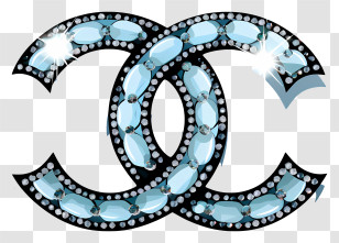 Chanel Logo - Stylish Blue Gemstone Logo Transparent PNG