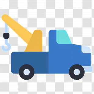 Tow Truck - Blue Tow Truck With Hook Transparent PNG