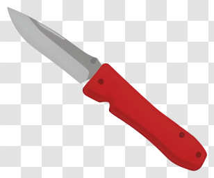 Red Knife - Red Handle Pocket Knife Illustration Transparent PNG