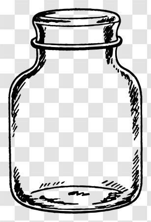 Glass Jar - Hand-drawn Glass Jar Outline Transparent PNG