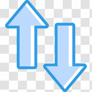 Double Arrow - Blue Up And Down Directional Arrows Transparent PNG