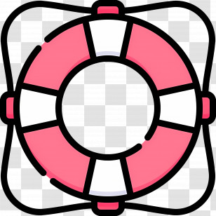 Lifebuoy - Pink And White Lifebuoy Icon Transparent PNG