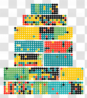 Stack Of Boxes - Colorful Pixel Art Blocks Transparent PNG