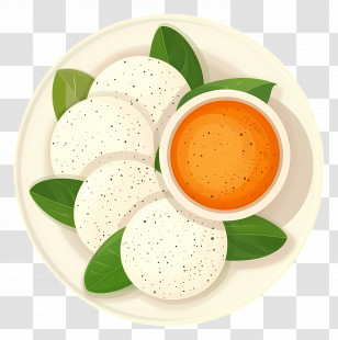 Idli - Delicious Idli With Spicy Chutney Transparent PNG