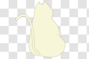 Icon - Silhouette Of A Sitting Cat Transparent PNG