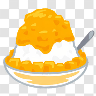 Sweets - Mango Shaved Ice Dessert Transparent PNG