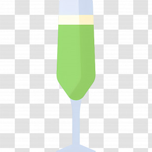 Champagne Flute - Green Cocktail Glass For Refreshing Moments Transparent PNG