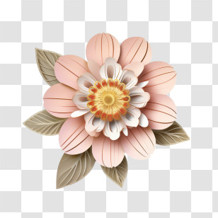 Zinnia Flower - Beautiful Paper Flower Decoration Transparent PNG