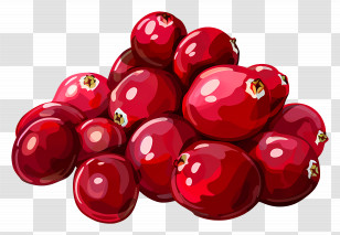 Cranberries - Bright Pile Of Cranberries Illustration Transparent PNG