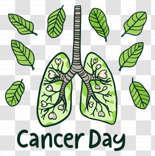 World Lung Cancer Day - World Cancer Day Lungs Design Transparent PNG